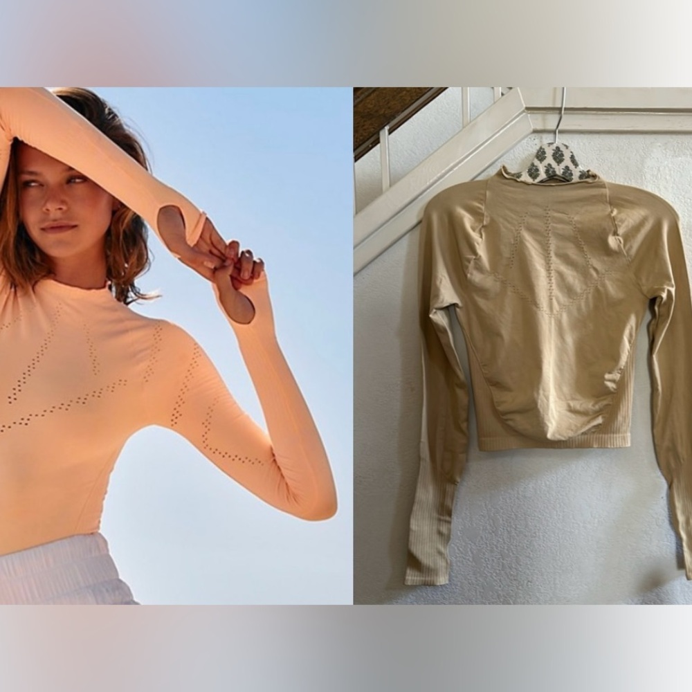 NWOT Free People Movement | Good Karma High-Neck Layer Top | M/L